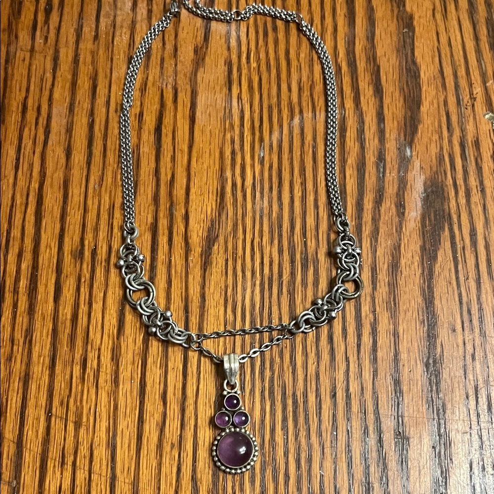 Elegant Purple Pendant Necklace